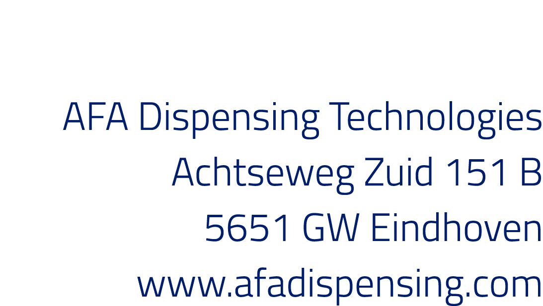 AFA Dispensing Technologies Achtseweg Zuid 151 B 5651 GW Eindhoven www afadispensing com