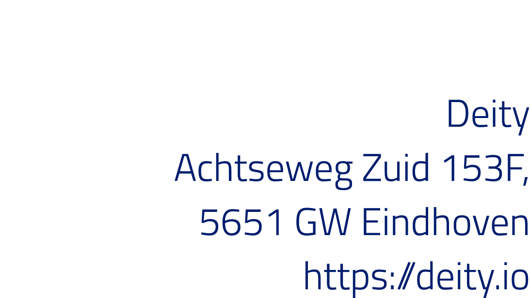 Deity Achtseweg Zuid 153F, 5651 GW Eindhoven https:  deity io