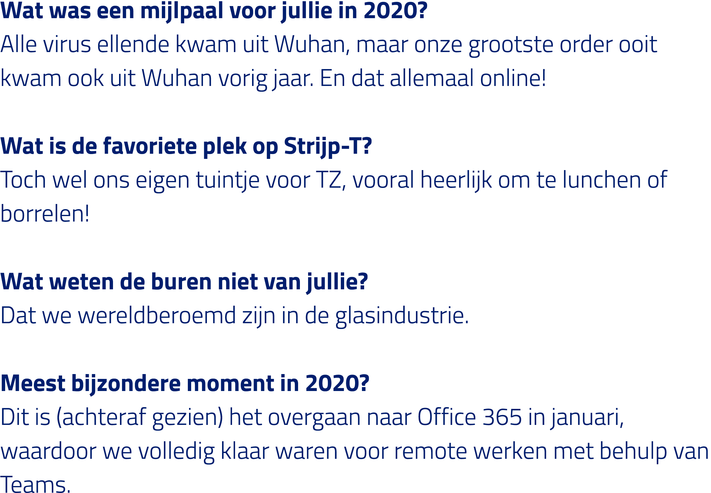 Wat was een mijlpaal voor jullie in 2020  Alle virus ellende kwam uit Wuhan, maar onze grootste order ooit kwam ook u   
